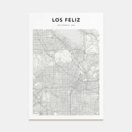 Los Feliz Map Portrait Poster