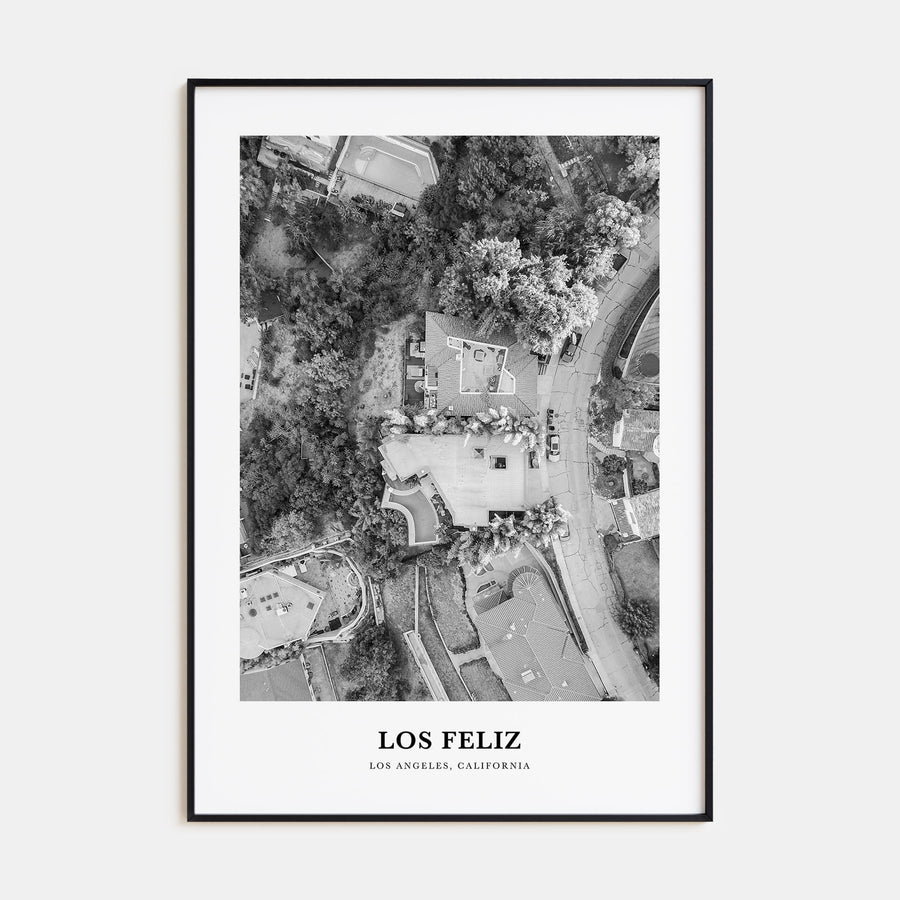 Los Feliz Portrait B&W Poster