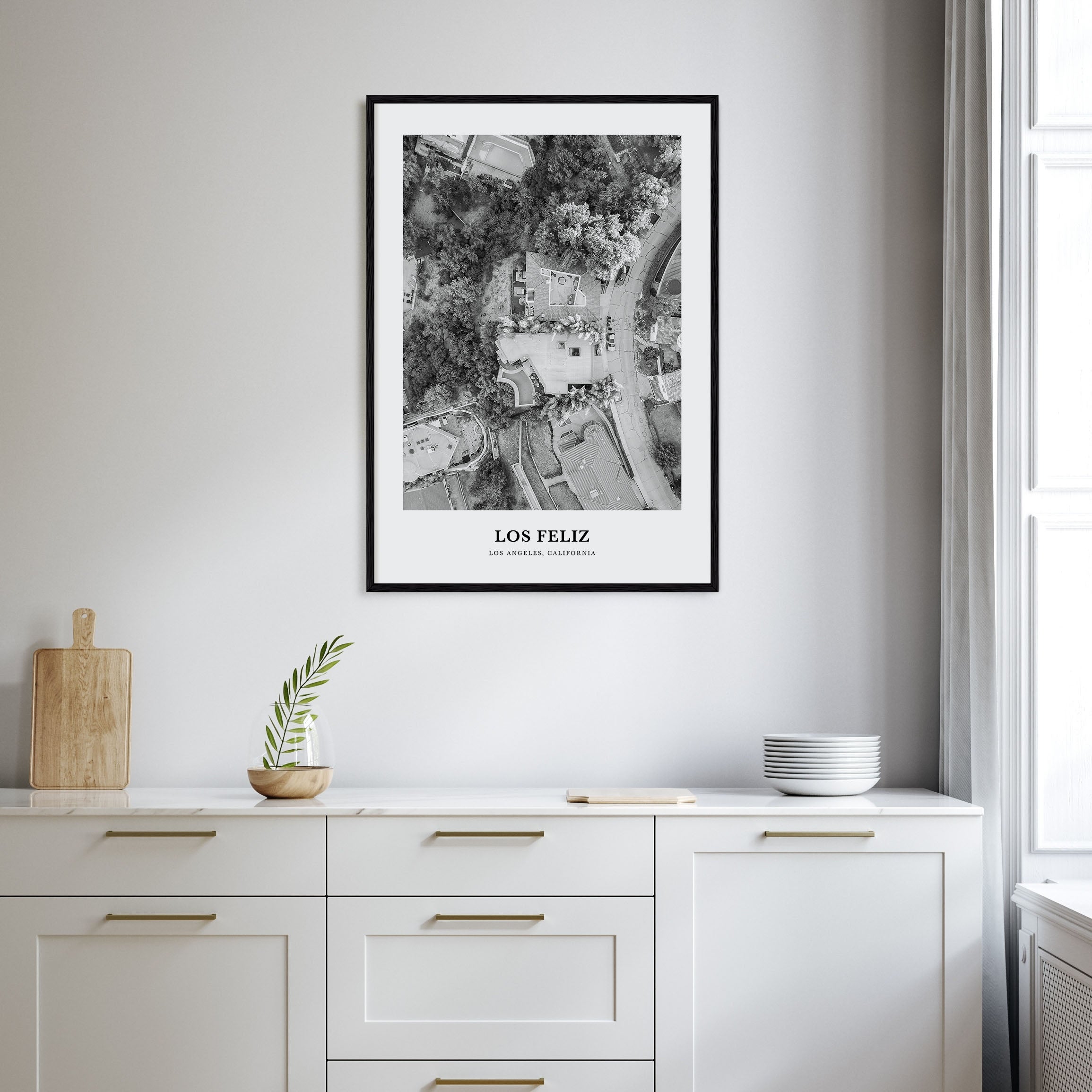 Los Feliz Portrait B&W Poster