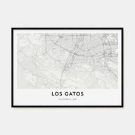 Los Gatos Map Landscape Poster