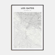 Los Gatos Map Portrait Poster
