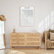 Los Gatos Map Portrait Poster