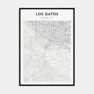 Los Gatos Map Portrait Poster