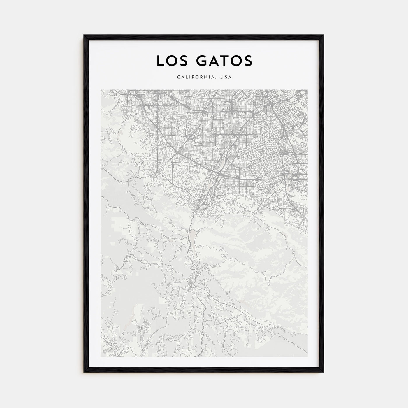 Los Gatos Map Portrait Poster
