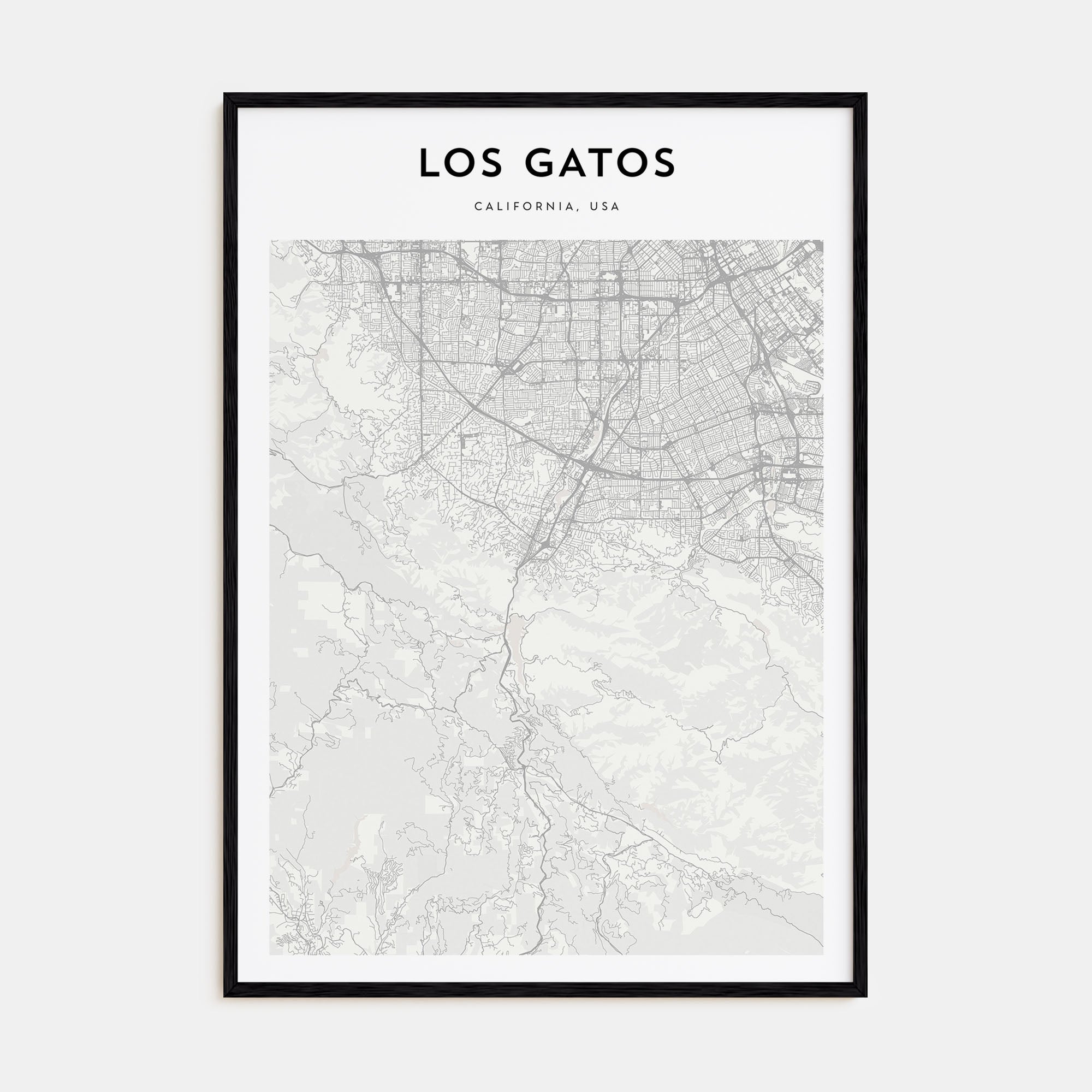 Los Gatos Map Portrait Poster
