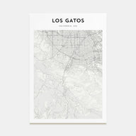 Los Gatos Map Portrait Poster