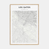 Los Gatos Map Portrait Poster