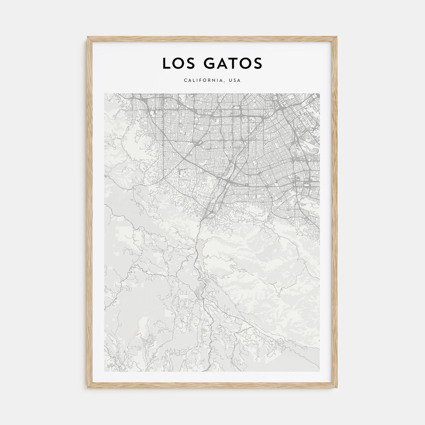 Los Gatos Map Portrait Poster