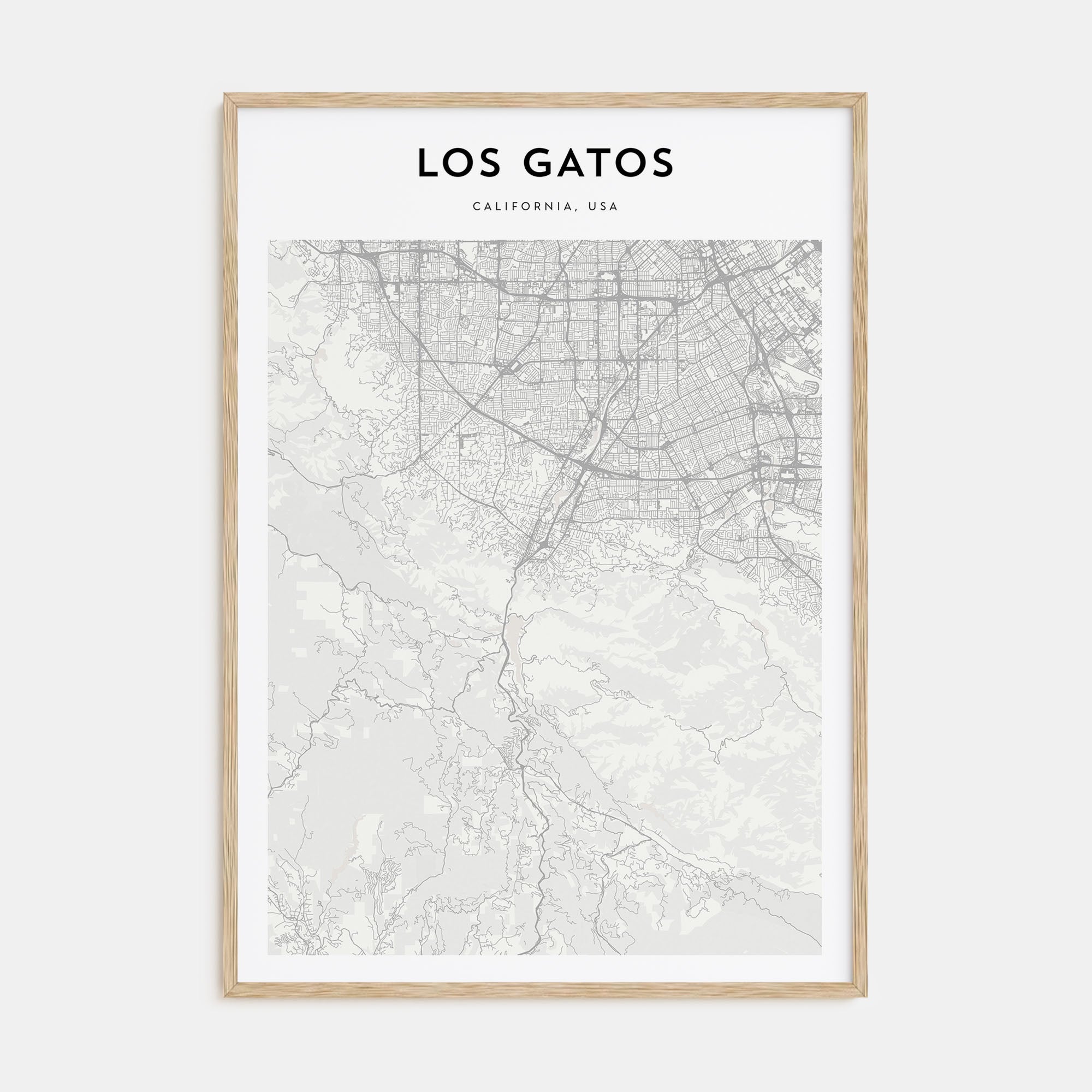 Los Gatos Map Portrait Poster