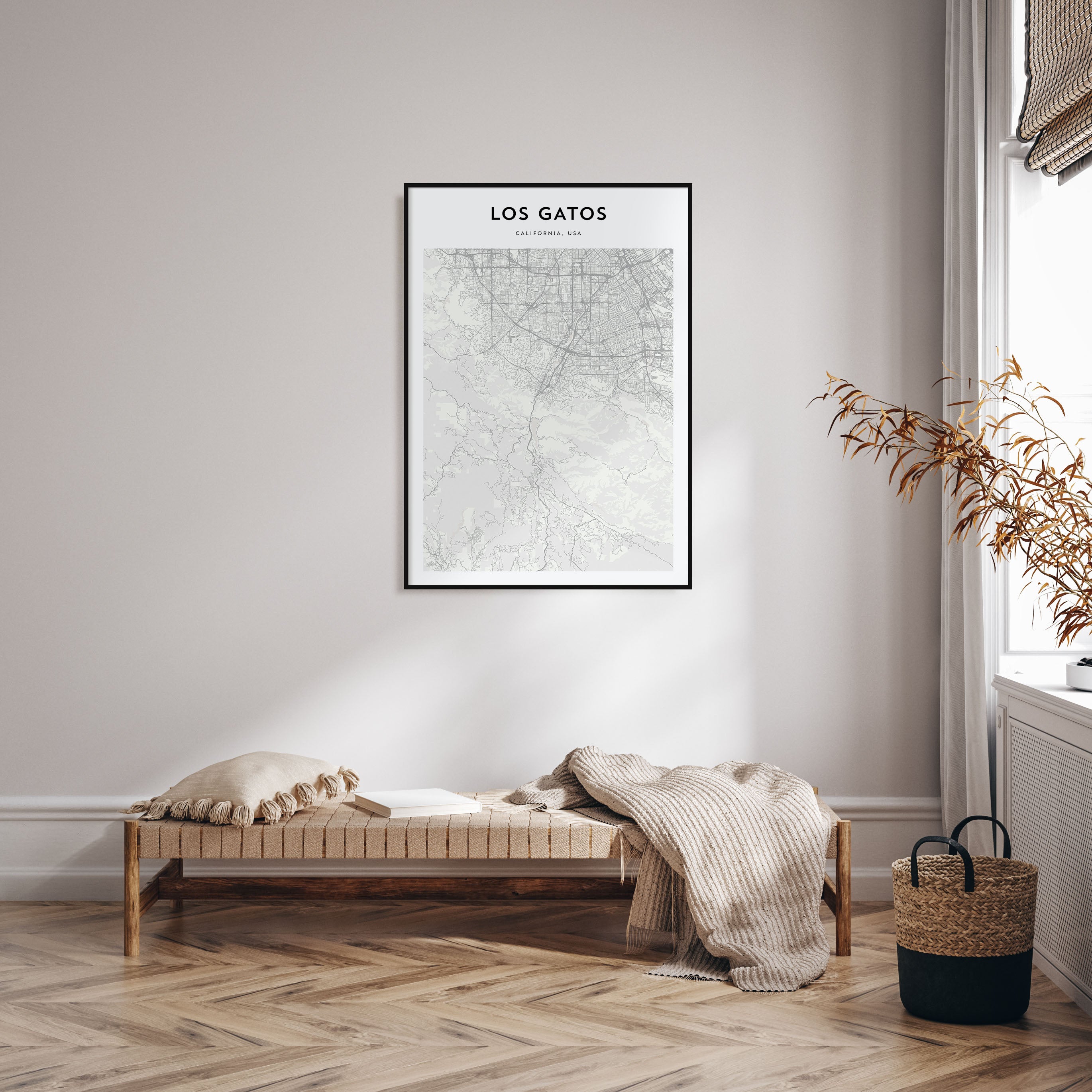 Los Gatos Map Portrait Poster