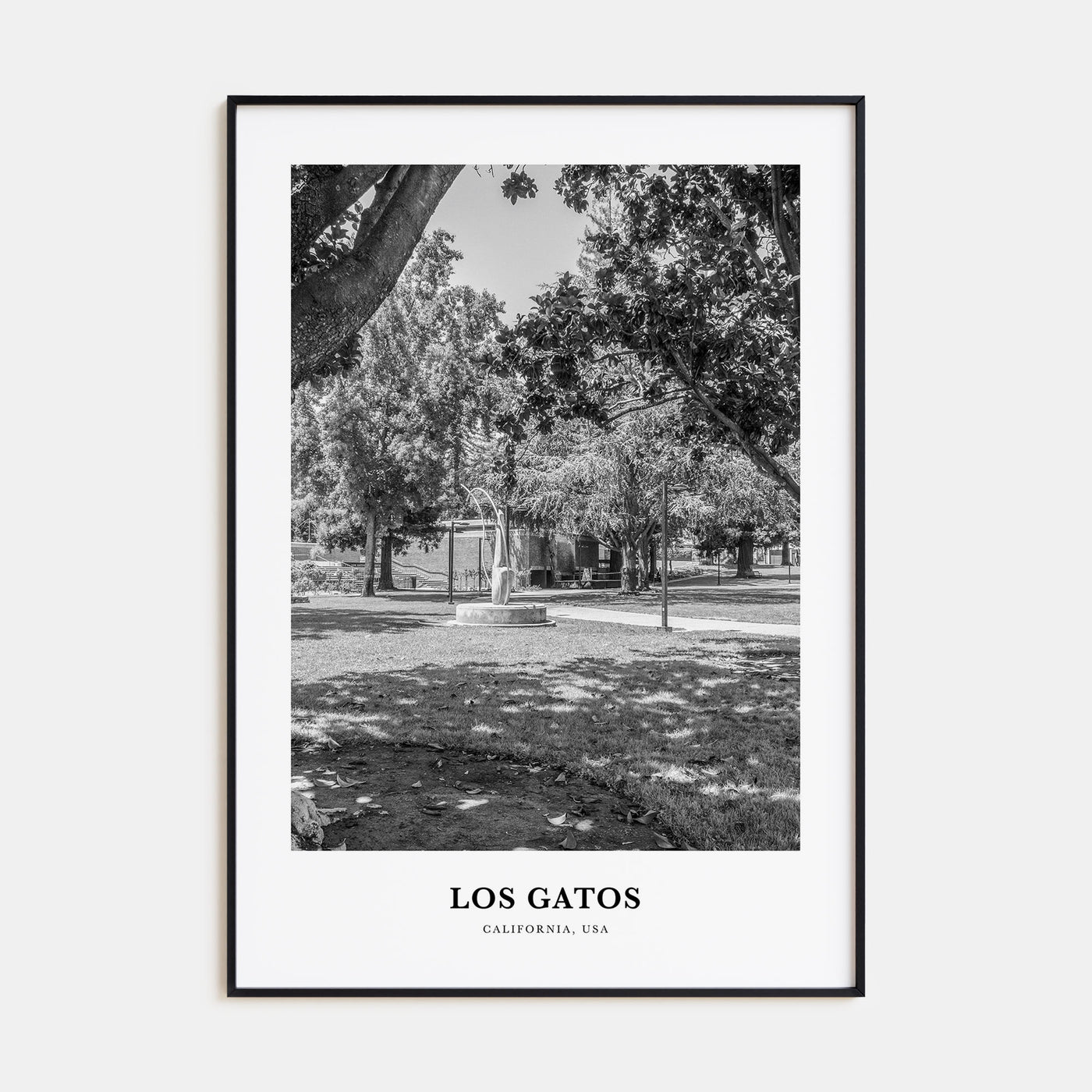 Los Gatos Portrait B&W Poster