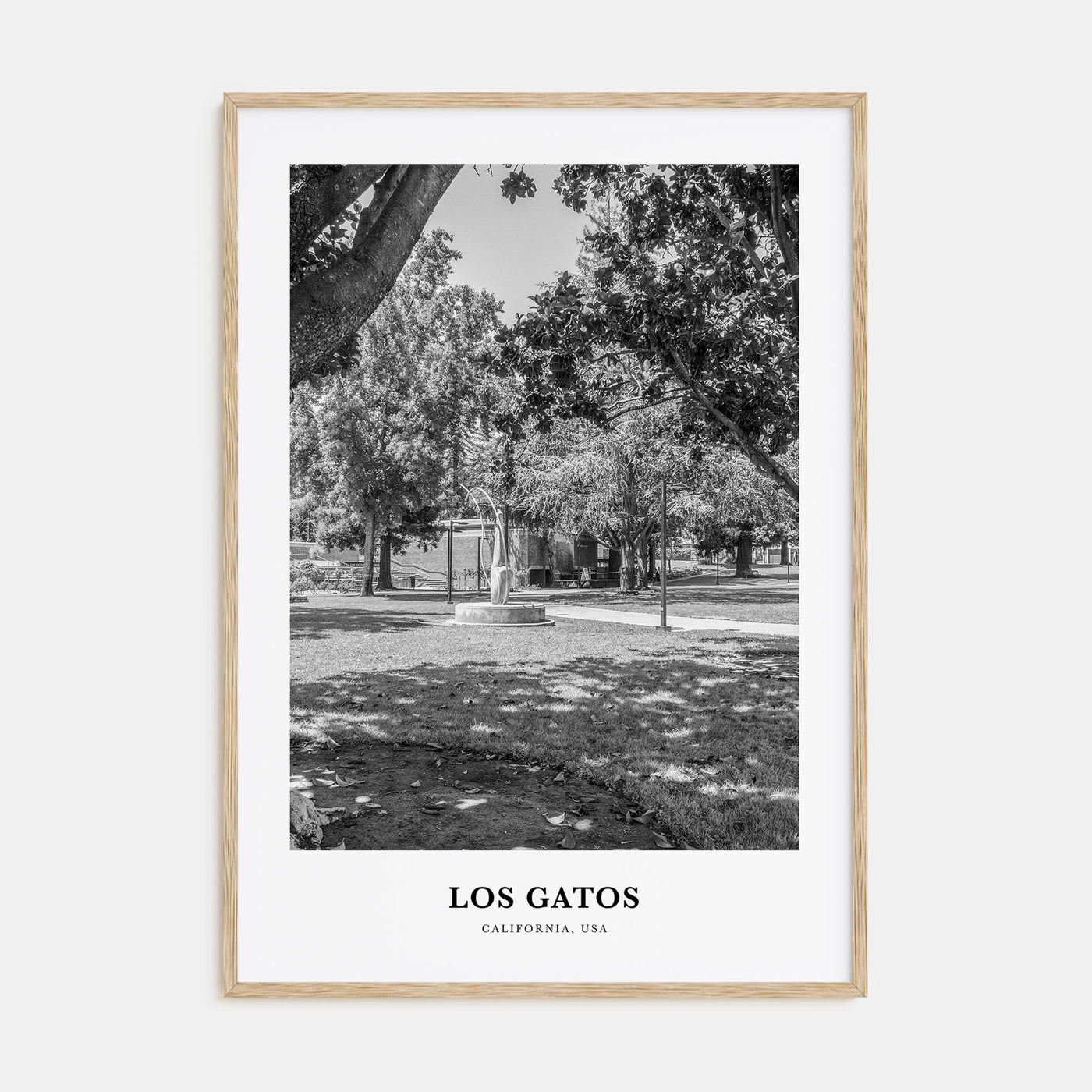 Los Gatos Portrait B&W Poster