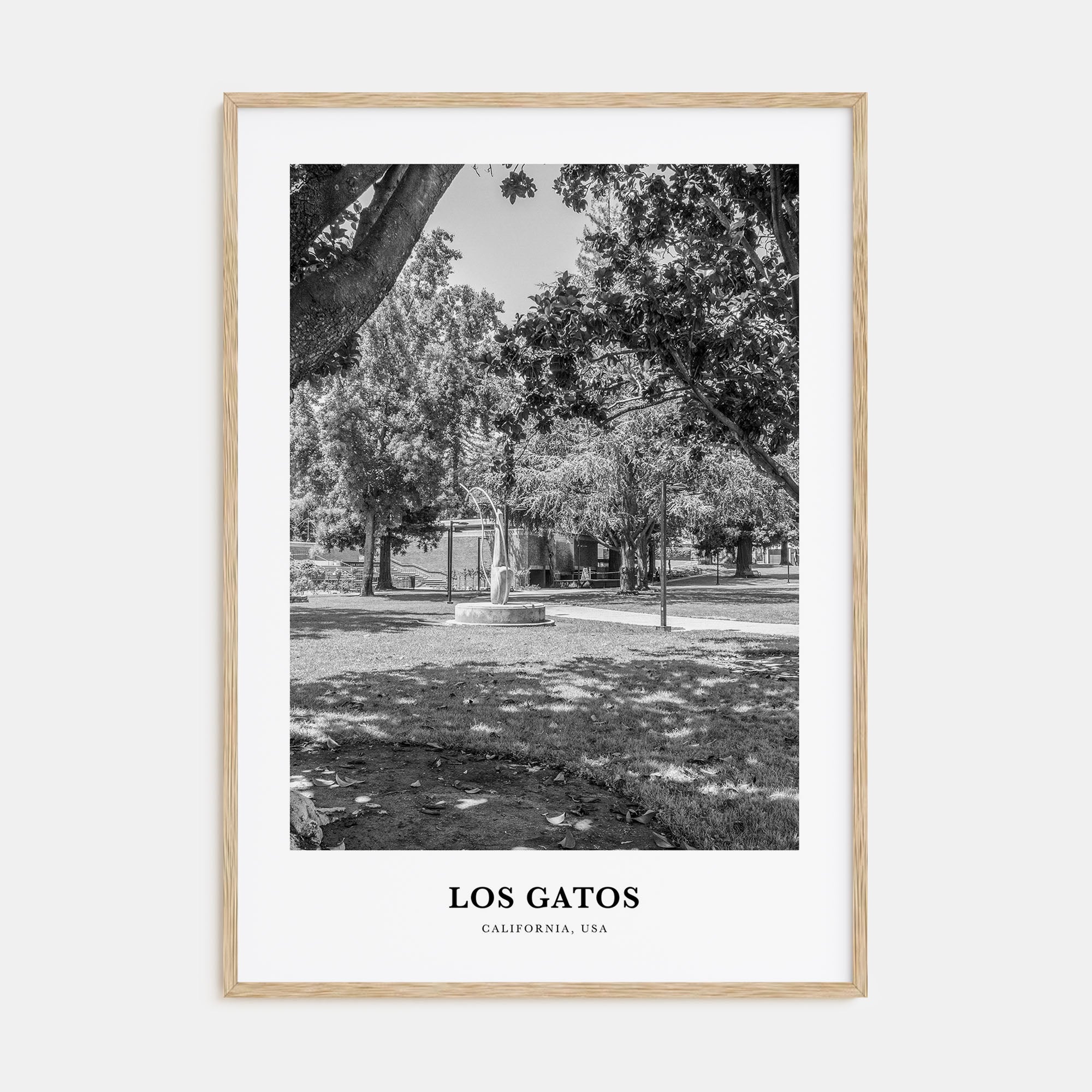 Los Gatos Portrait B&W Poster