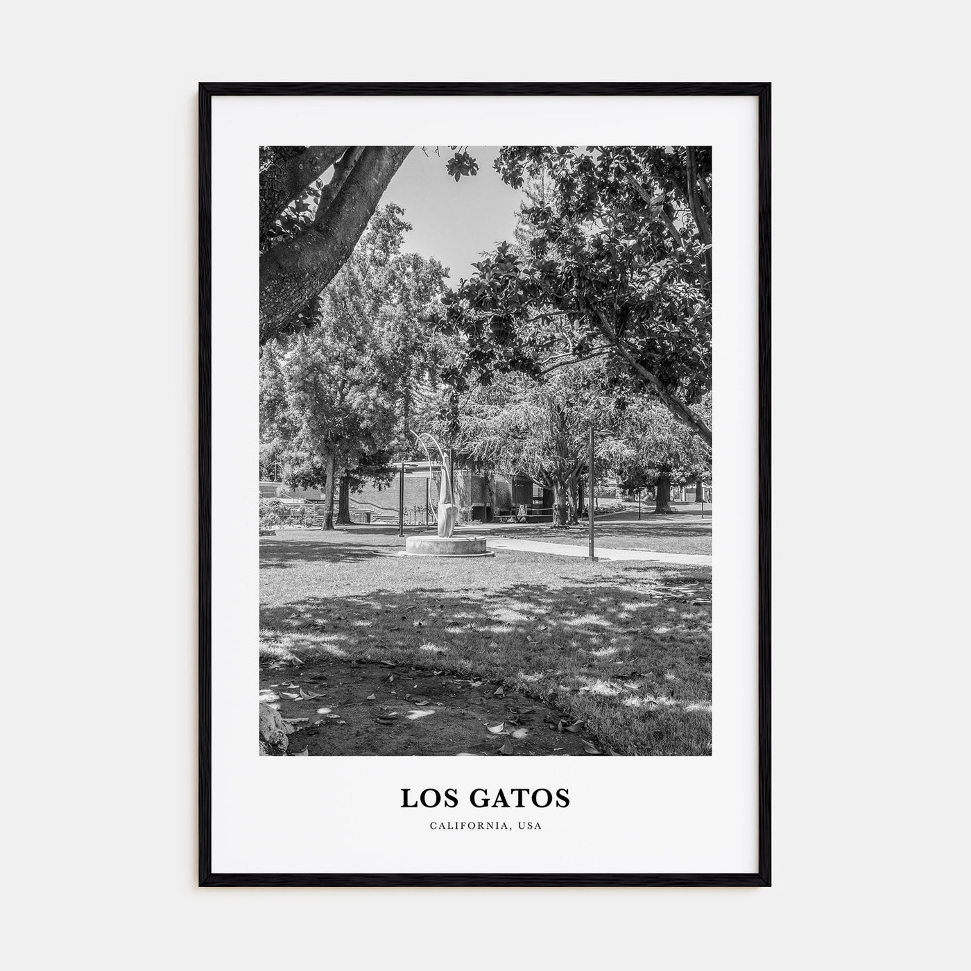 Los Gatos Portrait B&W Poster