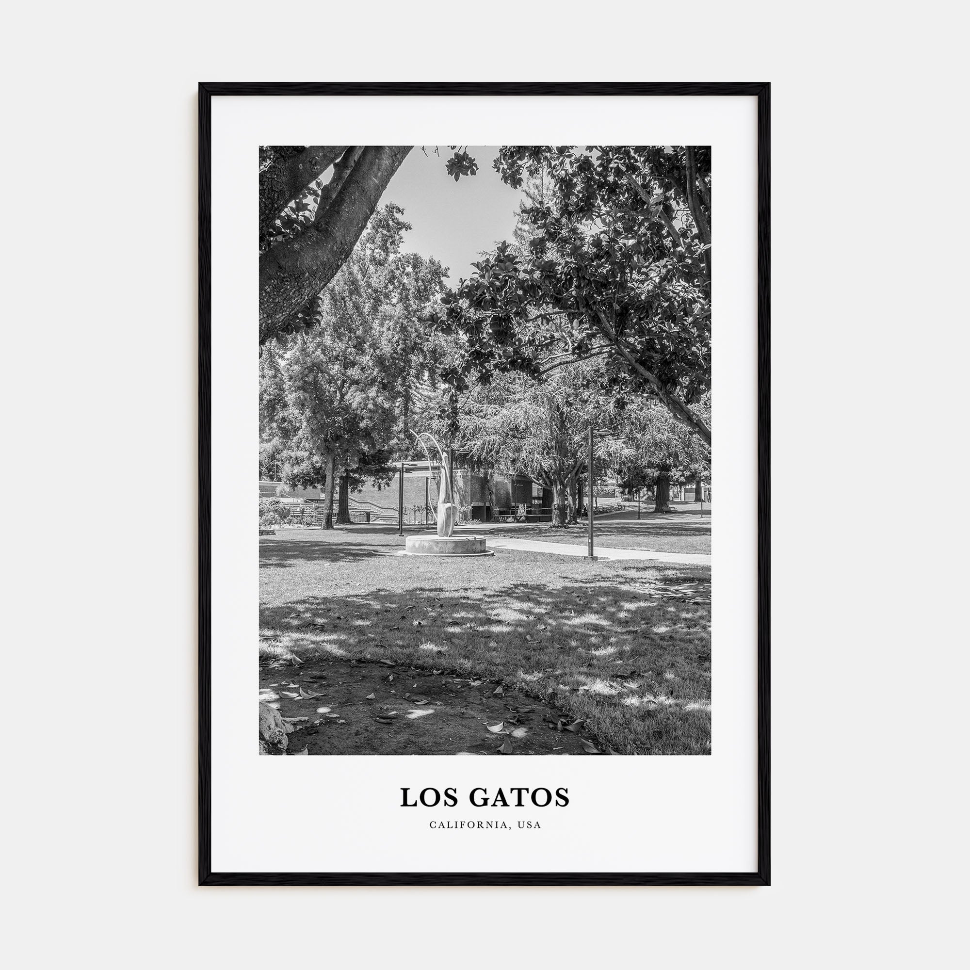 Los Gatos Portrait B&W Poster