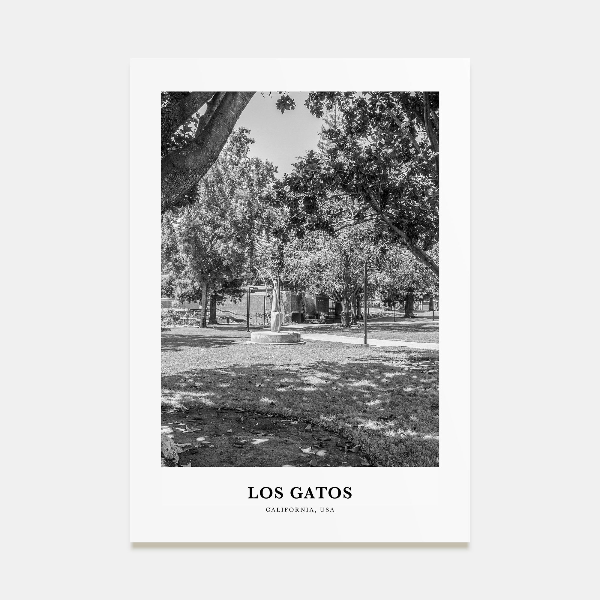 Los Gatos Portrait B&W Poster
