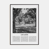 Los Gatos Travel B&W Poster