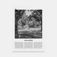 Los Gatos Travel B&W Poster
