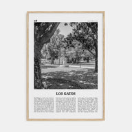 Los Gatos Travel B&W Poster