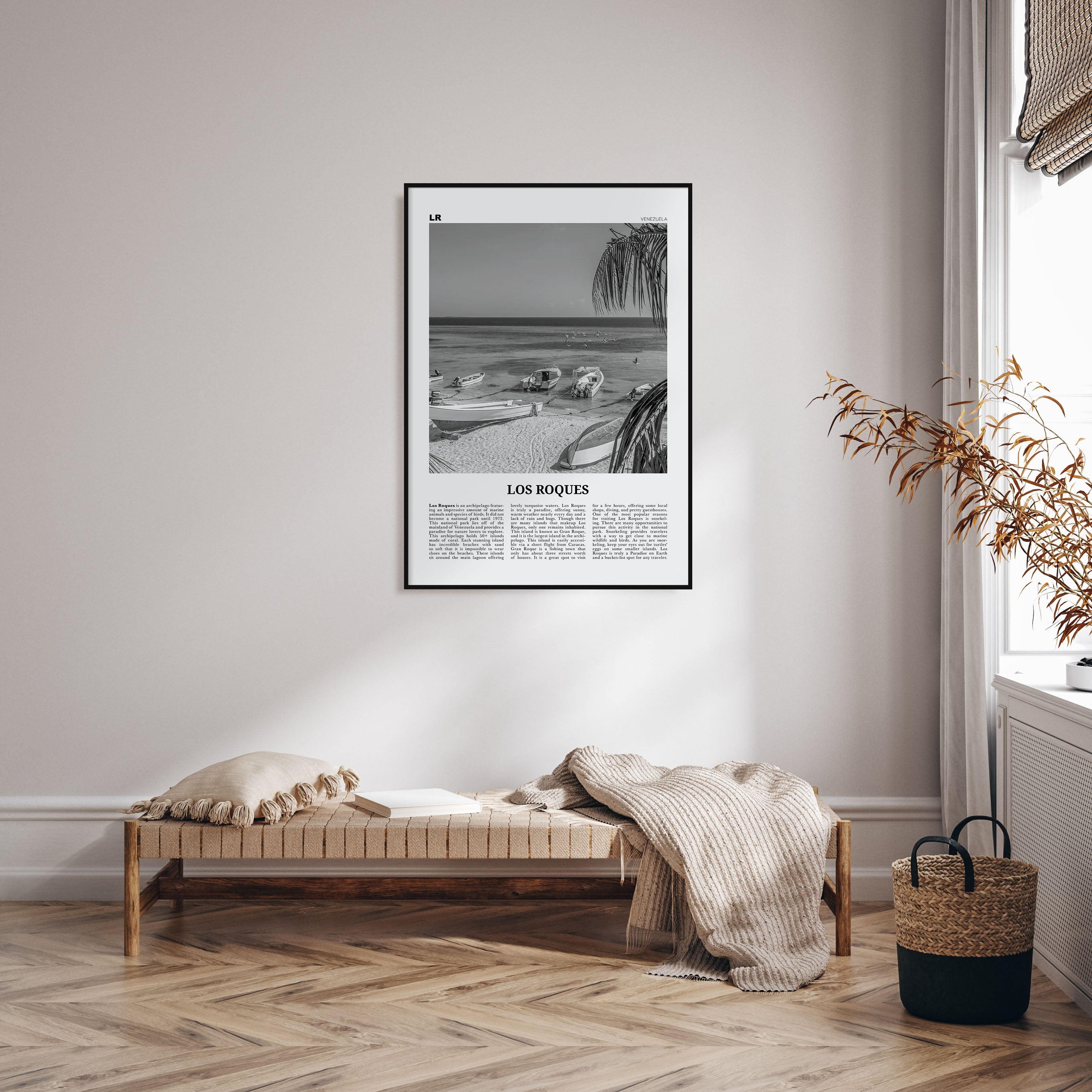 Los Roques Travel B&W Poster