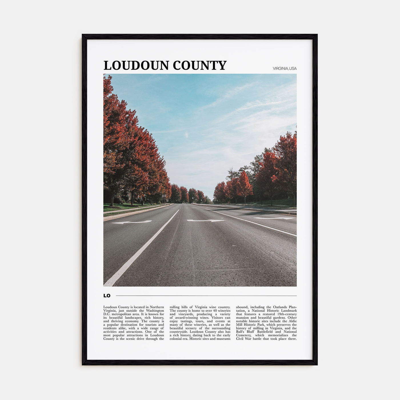 Loudoun County Travel Color Poster
