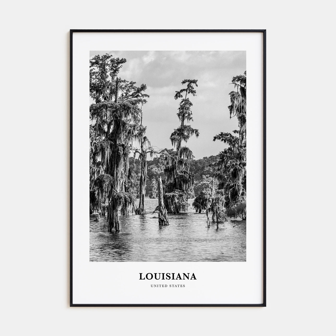 Louisiana Portrait B&W Poster