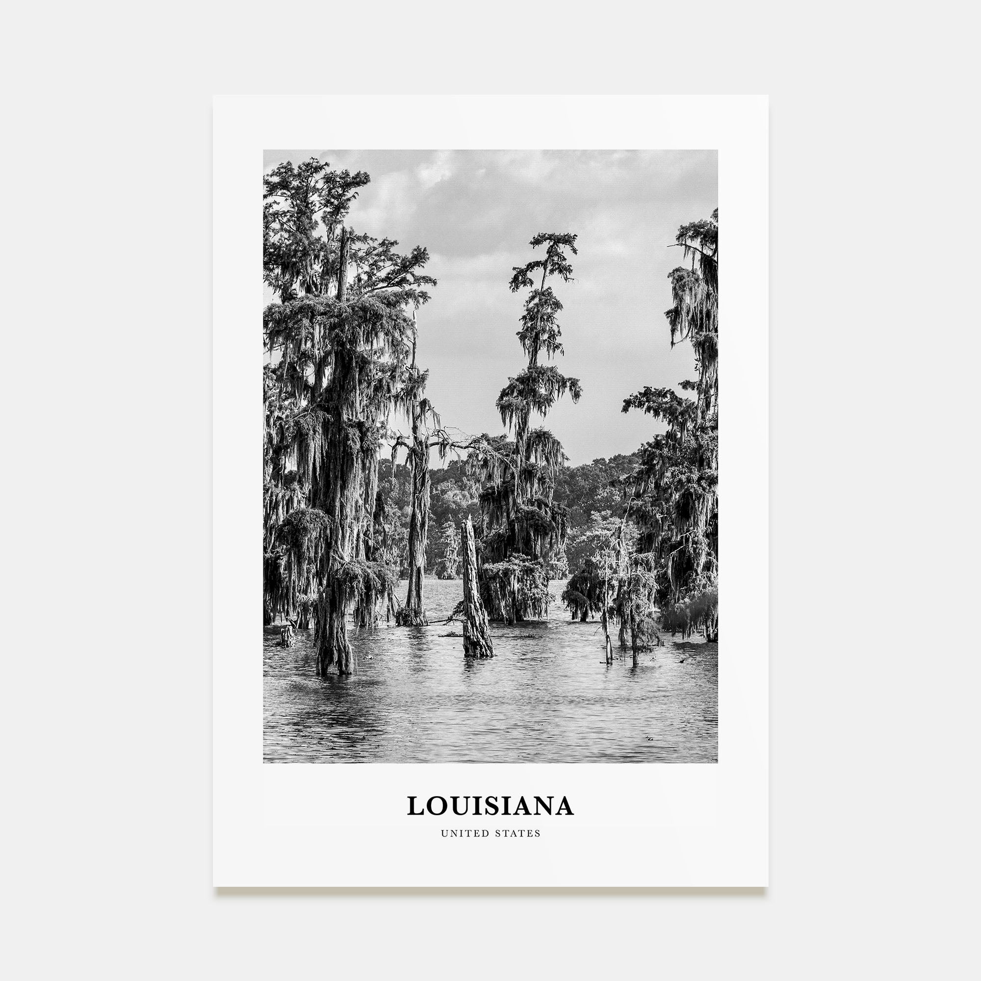 Louisiana Portrait B&W Poster