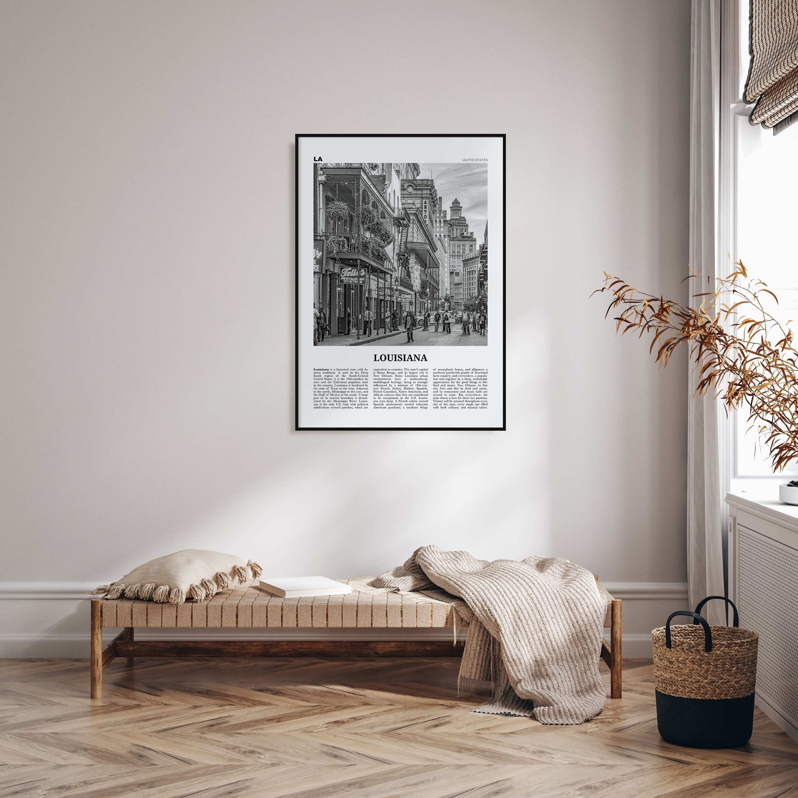 Louisiana Travel B&W No 3 Poster