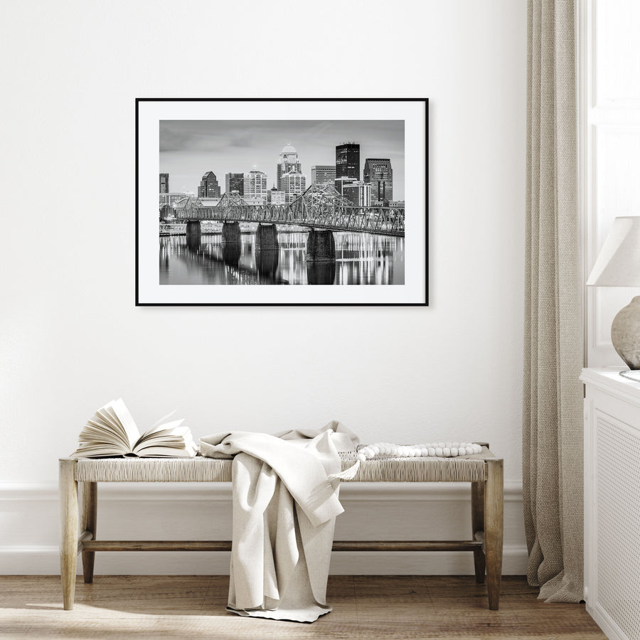 Louisville Landscape B&W Poster