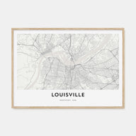 Louisville Map Landscape Poster