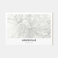 Louisville Map Landscape Poster