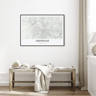 Louisville Map Landscape Poster