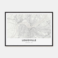 Louisville Map Landscape Poster