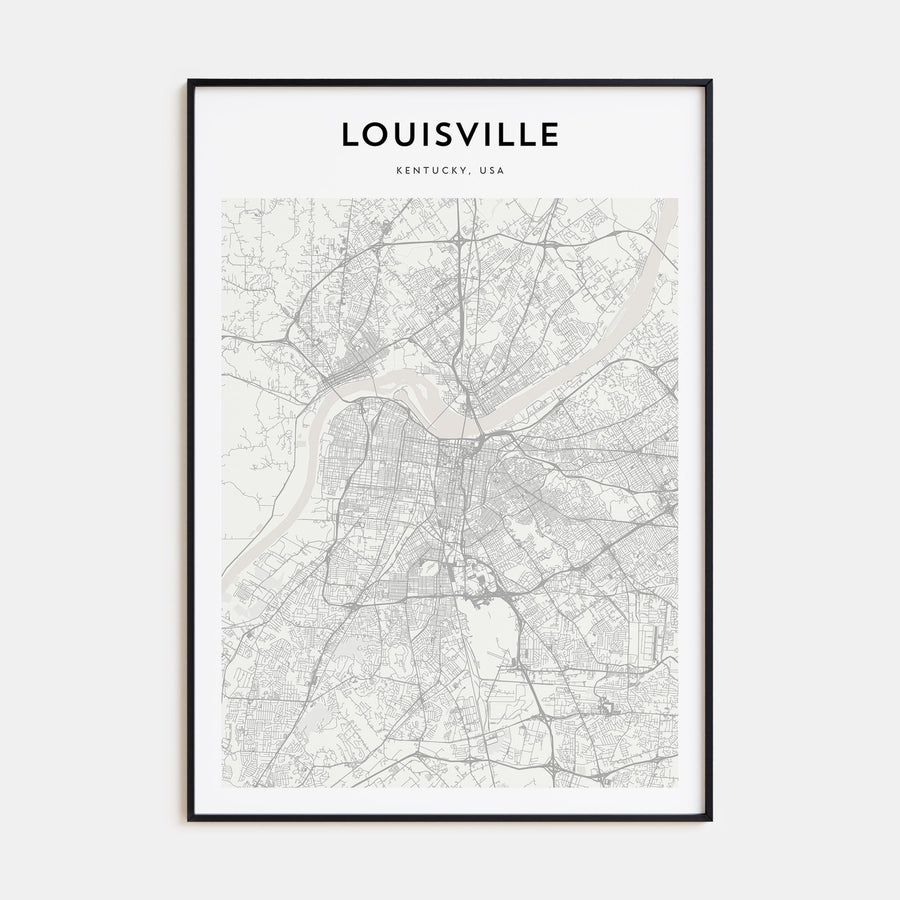 Louisville Map Portrait Poster