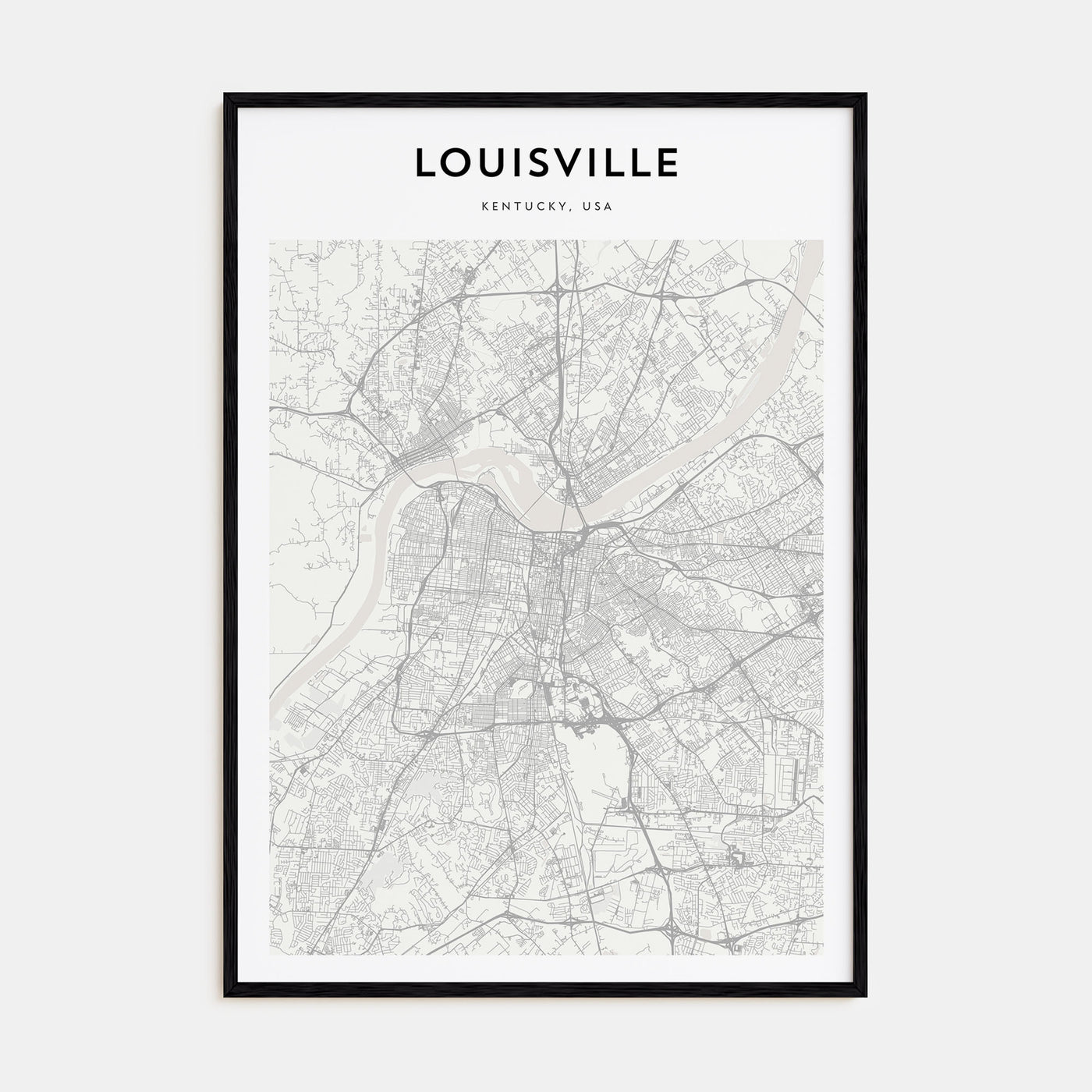 Louisville Map Portrait Poster