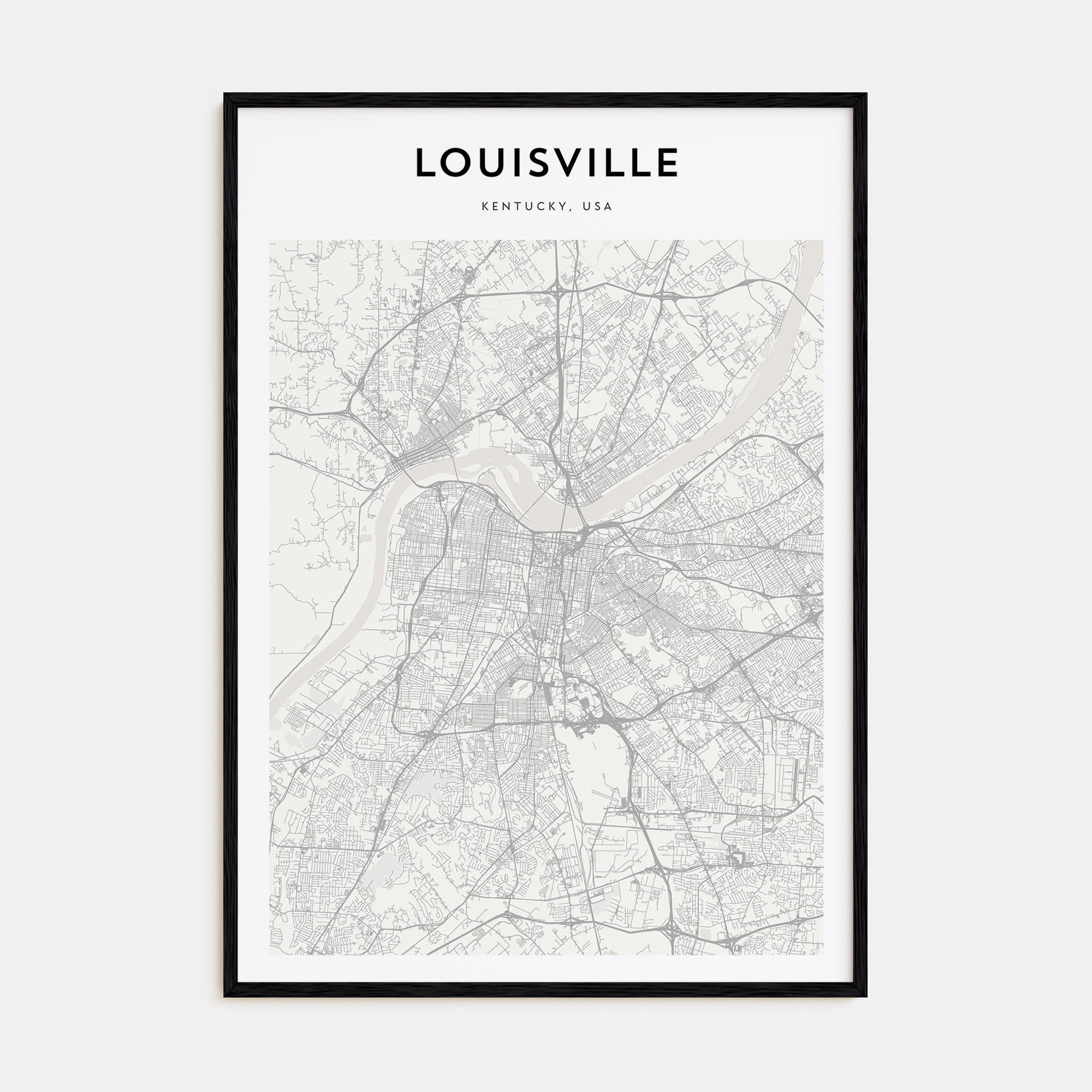 Louisville Map Portrait Poster