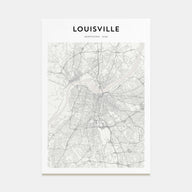 Louisville Map Portrait Poster