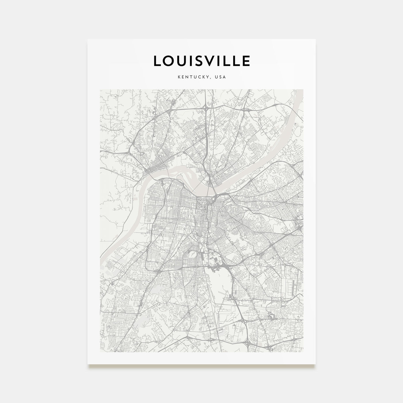 Louisville Map Portrait Poster
