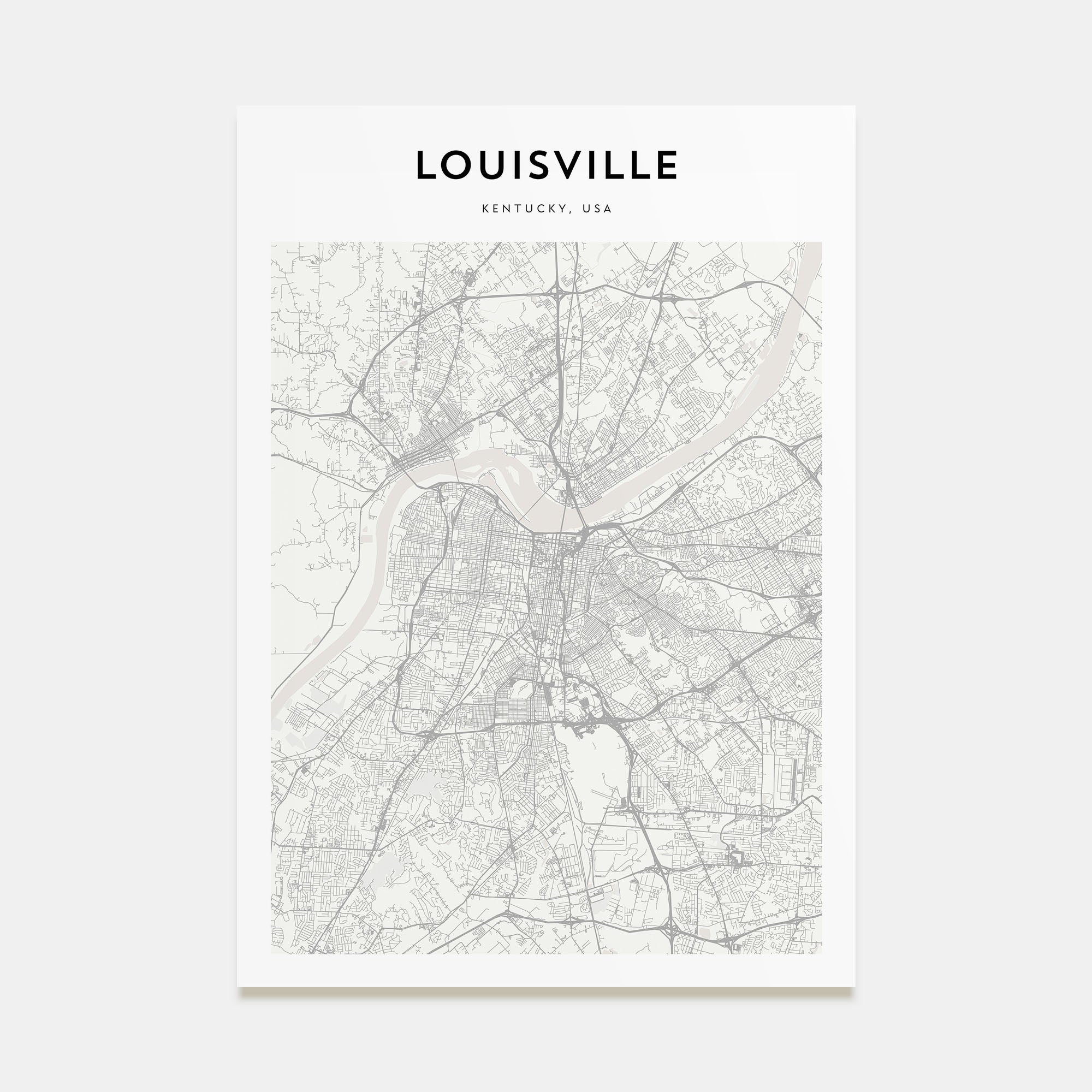 Louisville Map Portrait Poster
