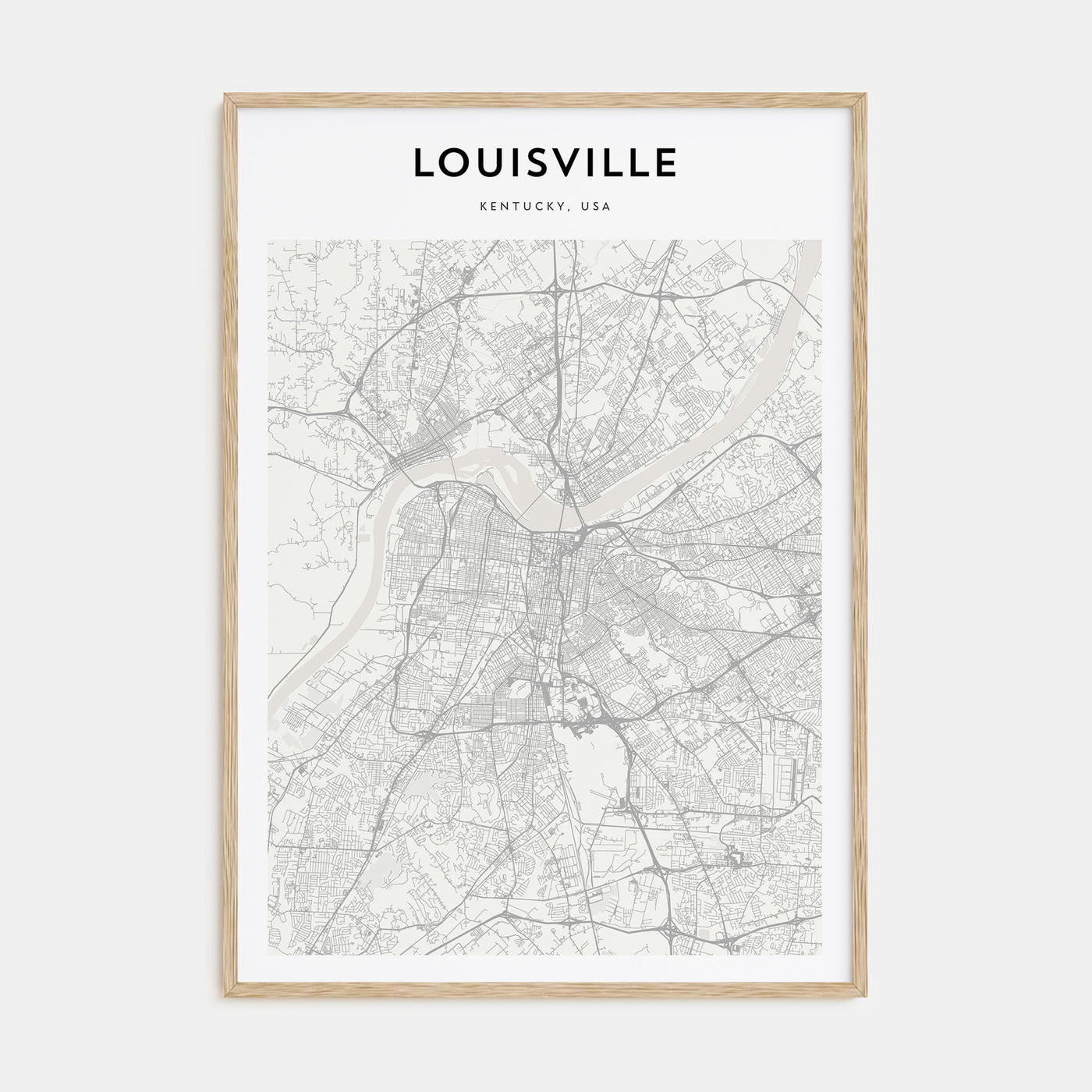 Louisville Map Portrait Poster