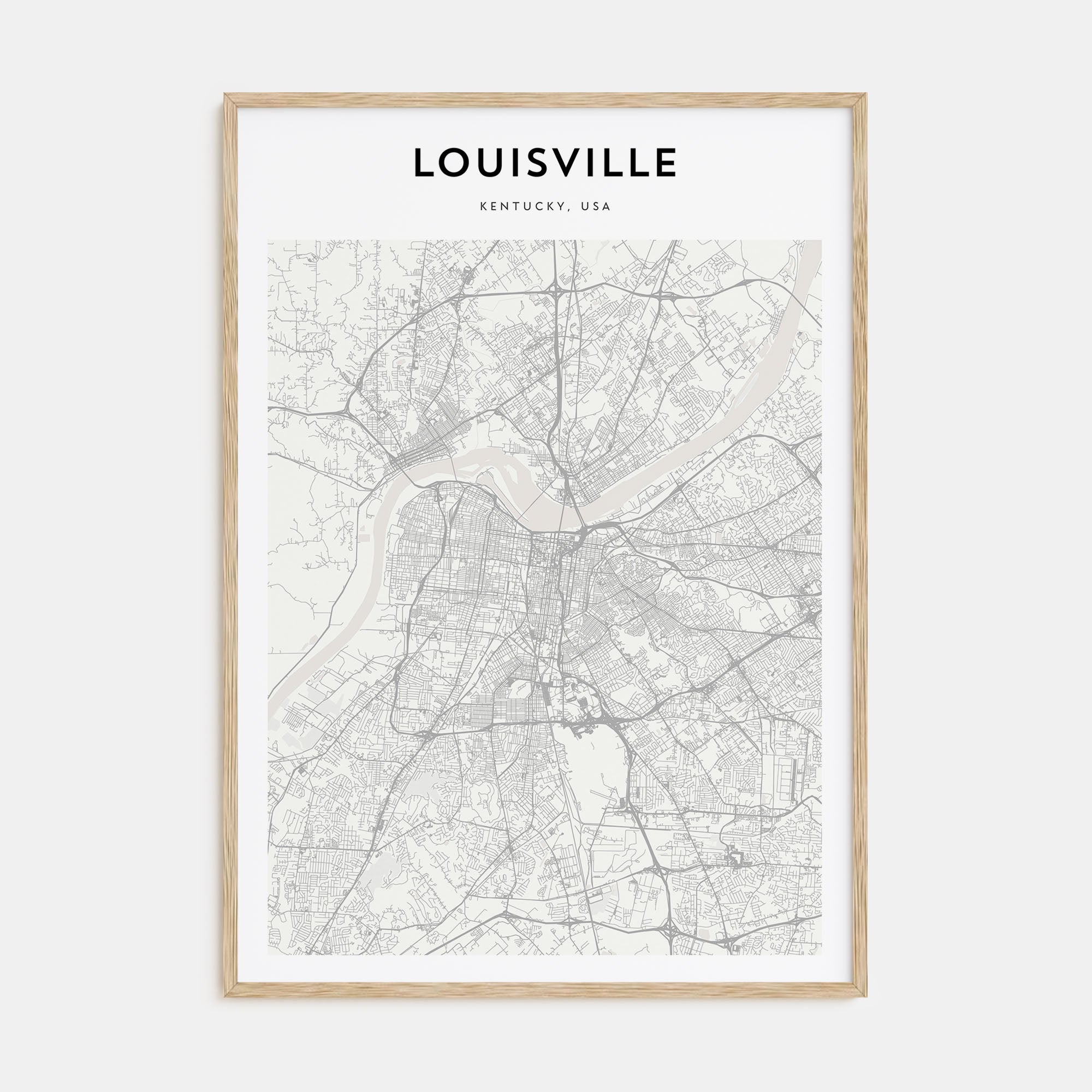Louisville Map Portrait Poster