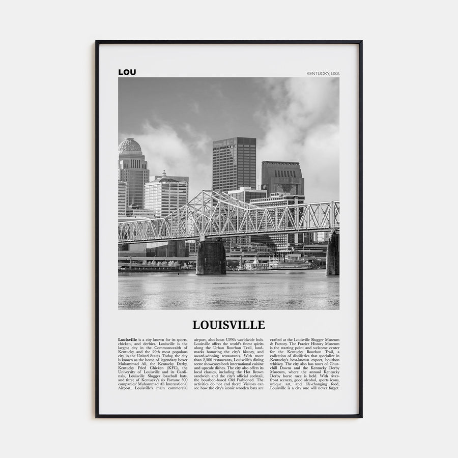 Louisville Travel B&W No 1 Poster