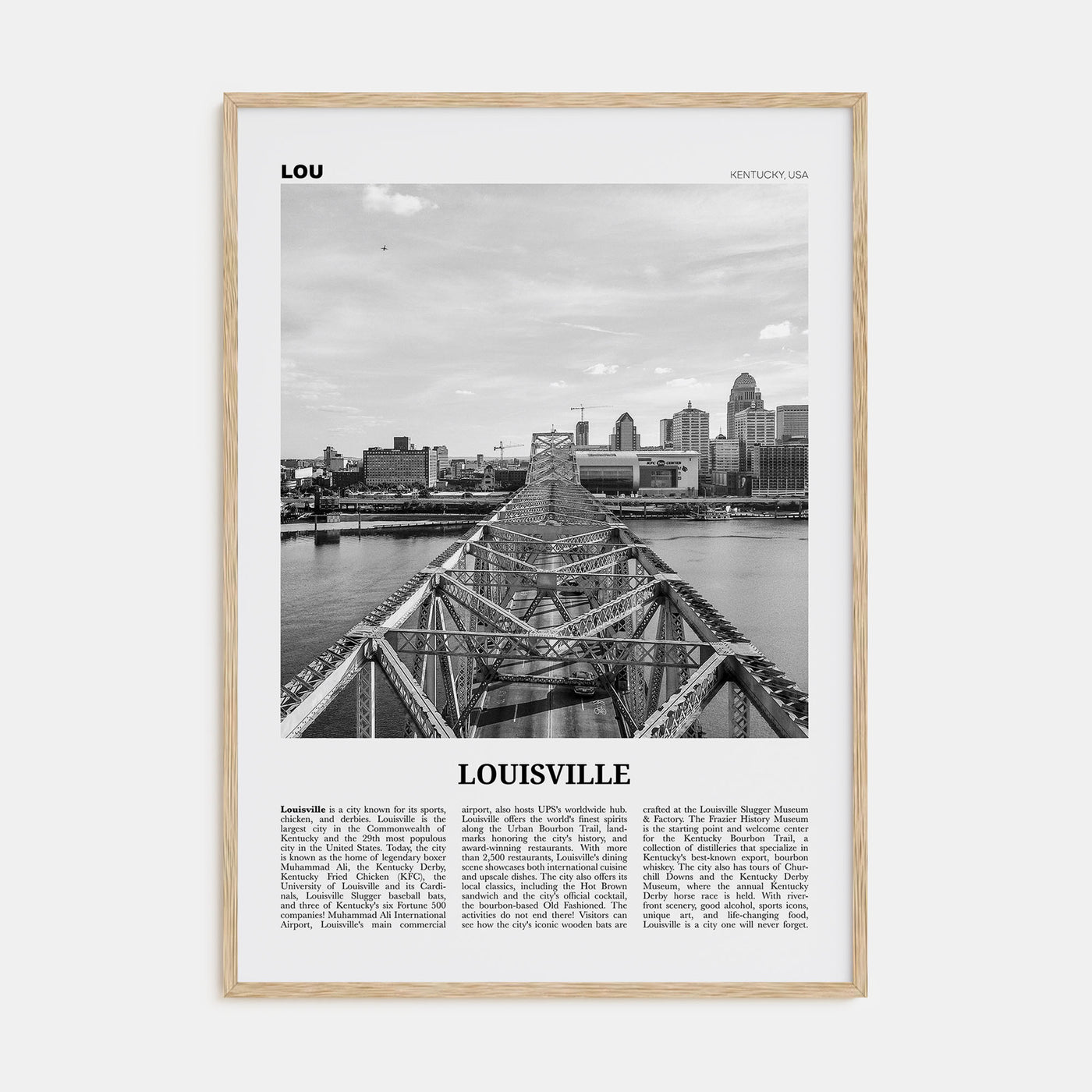 Louisville Travel B&W No 2 Poster