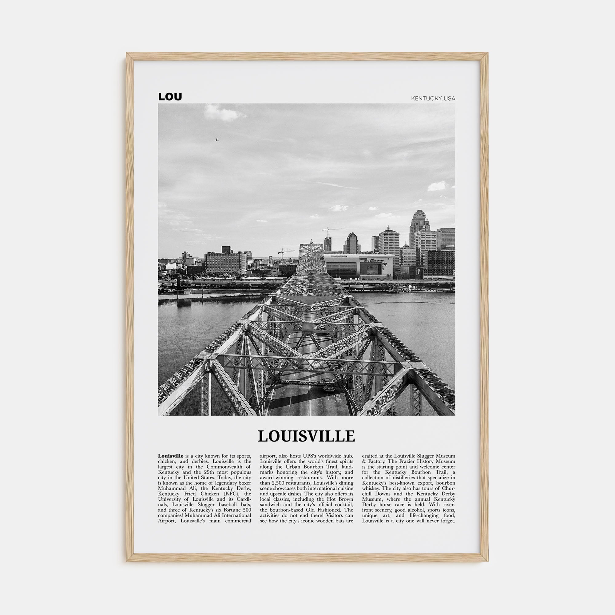 Louisville Travel B&W No 2 Poster