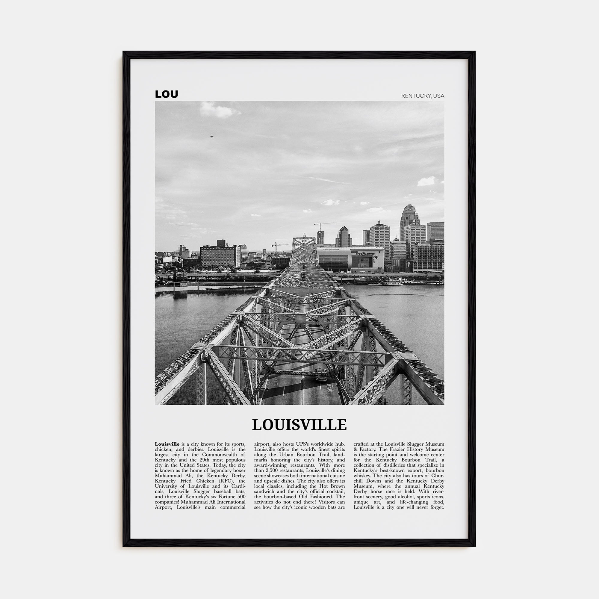 Louisville Travel B&W No 2 Poster