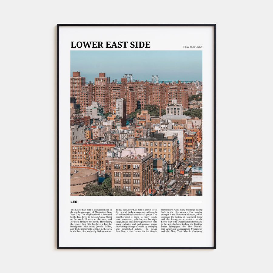 Lower East Side Travel Color Poster