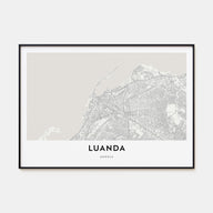 Luanda Map Landscape Poster