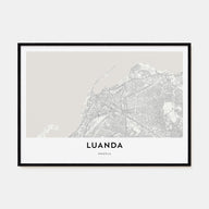 Luanda Map Landscape Poster