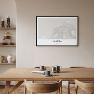 Luanda Map Landscape Poster