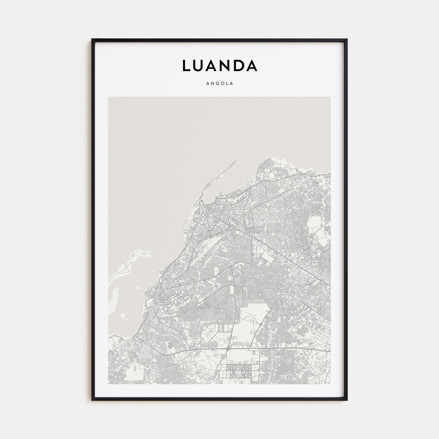 Luanda Map Portrait Poster